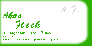 akos fleck business card